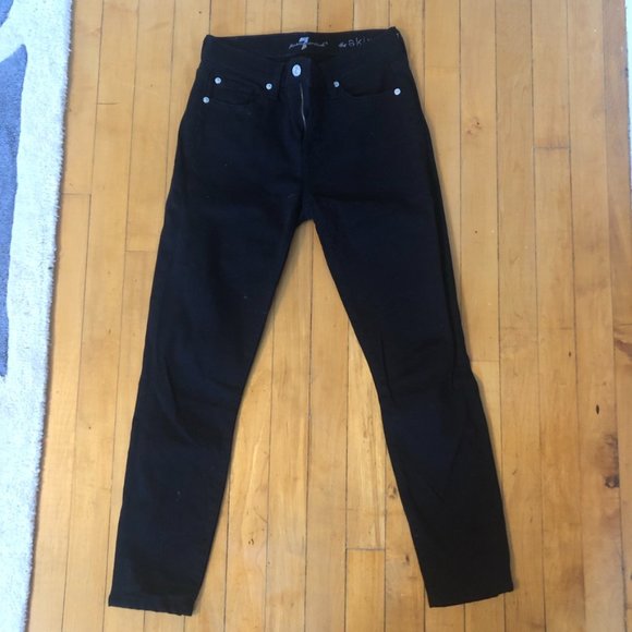 Like New! 7FAM "The Skinny" Black Jean - Size 24 - Picture 3 of 7